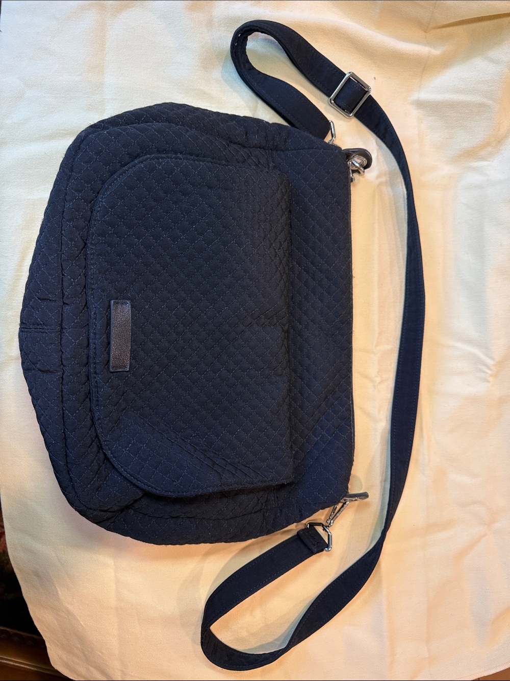 Vera Bradley Quilted Navy Messenger Crossbody